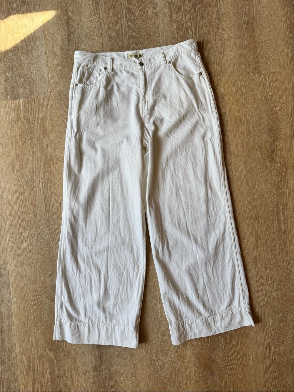 Madewell Superwide-Leg White Jeans
